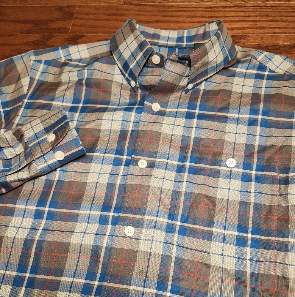 Men's Orvis Plaid Button-Down Multi-Colored‎ Size Medium